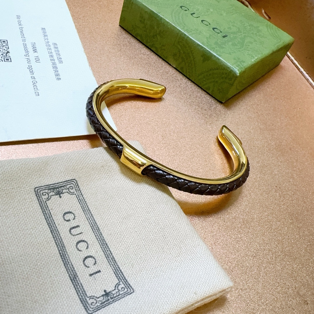 GGS042 GG anger forest series Metal leather bangle bracelet for men - ccjewelryacc