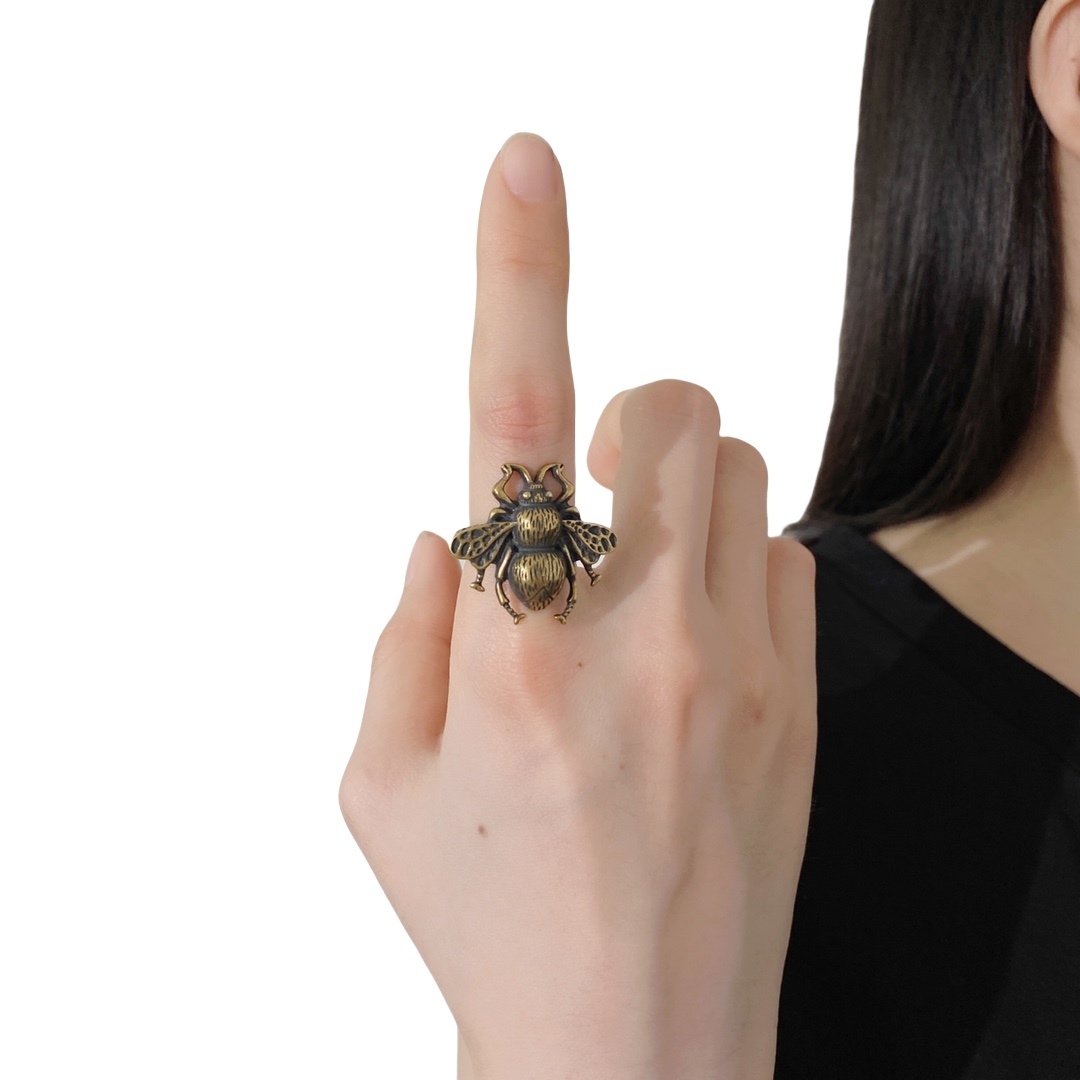 GGR026 GG Metal Bee ring - ccjewelryacc