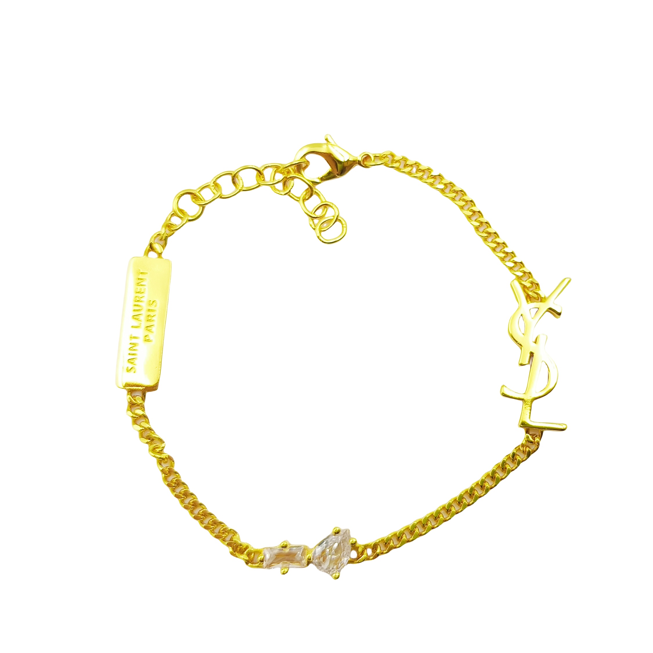 YYS001 CASSANDRE charm bracelet in metal and rhinestone - ccjewelryacc