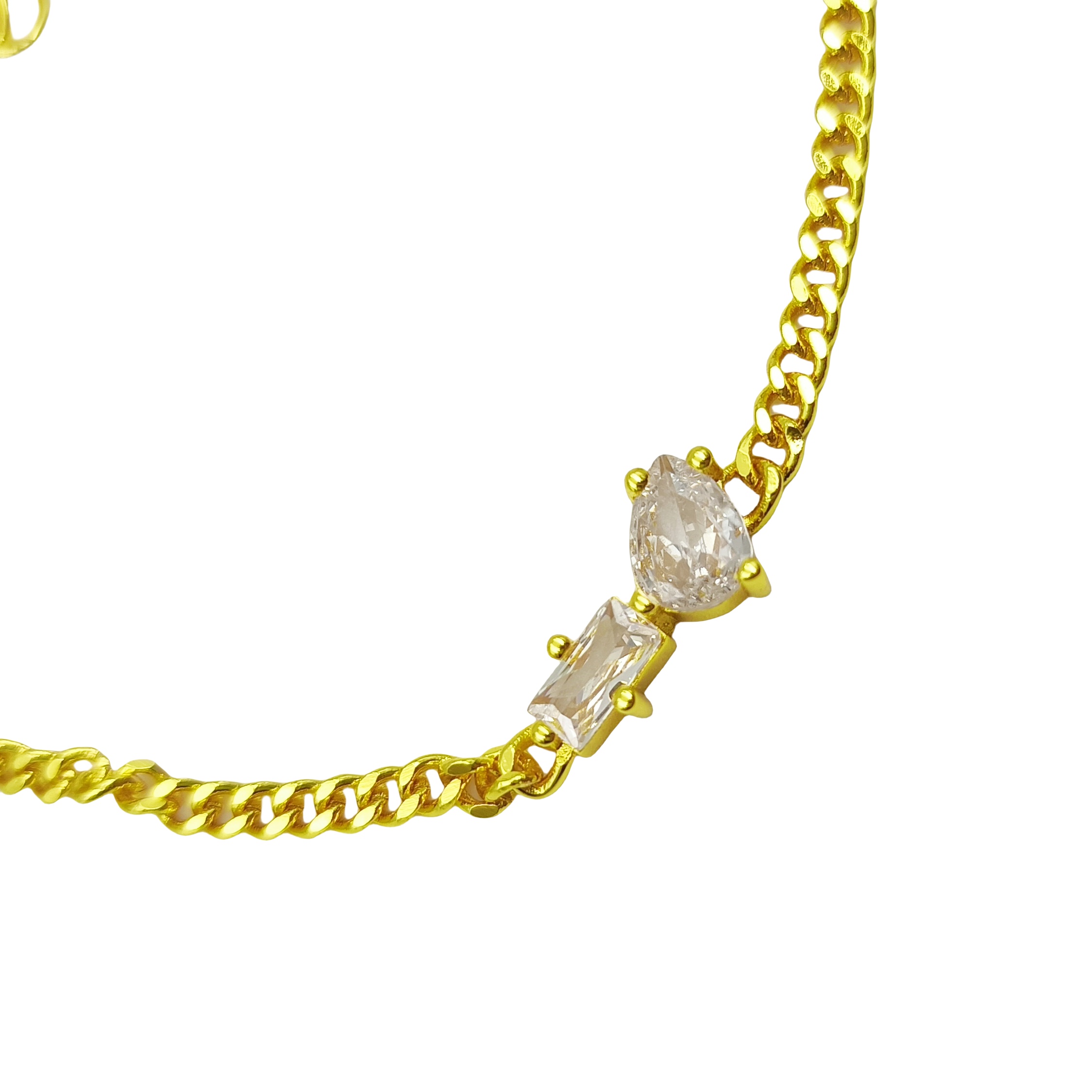 YYS001 CASSANDRE charm bracelet in metal and rhinestone - ccjewelryacc