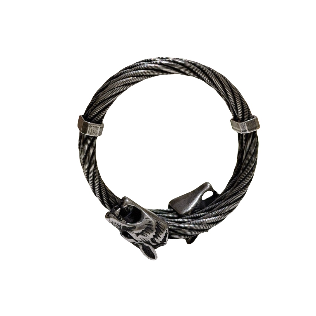 GGS032 GG anger forest wolf head bracelet for men - ccjewelryacc