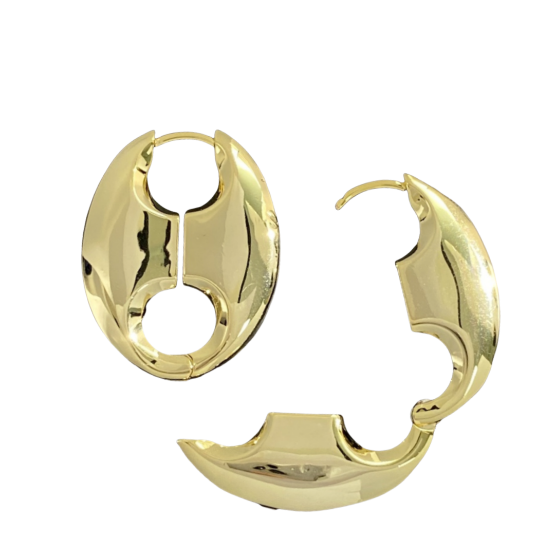GGE119 GG Pig nose Marina Chain earrings - ccjewelryacc