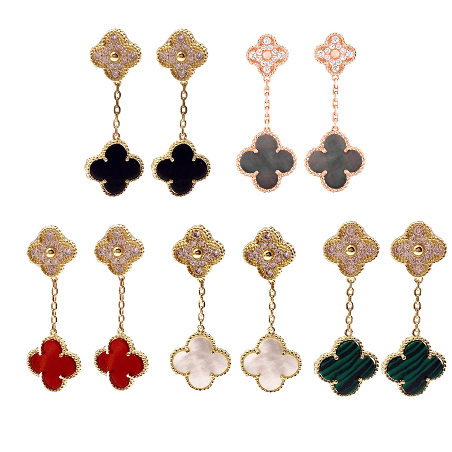 VCE001 VCA 2 motif magic alhambra earring clips - ccfashionjewelry