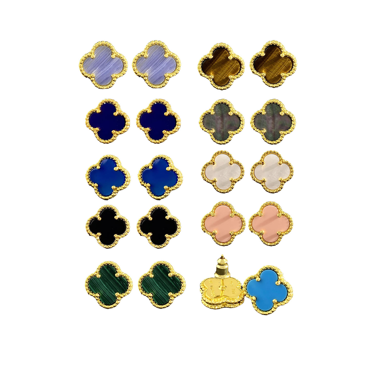 VCE028 Mini VCA sweet alhambra stud earring - ccjewelryacc