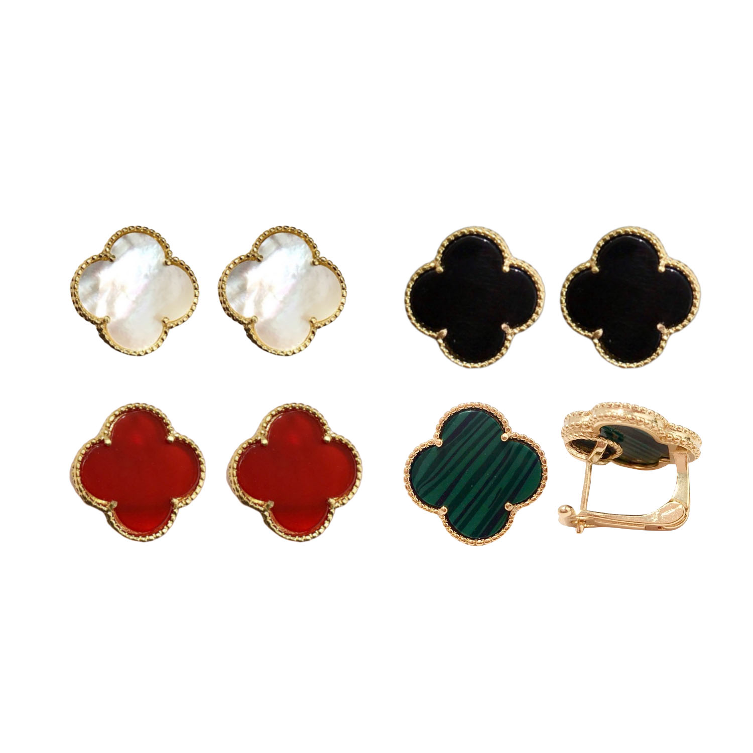 VCE027 Large 2.0cm VCA vintage alhambra earring clips - ccfashionjewelry