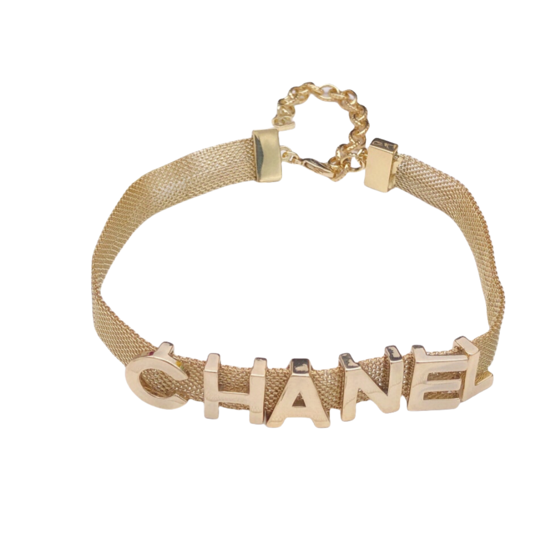 CCN179  CC mesh logo choker necklace - ccjewelryacc