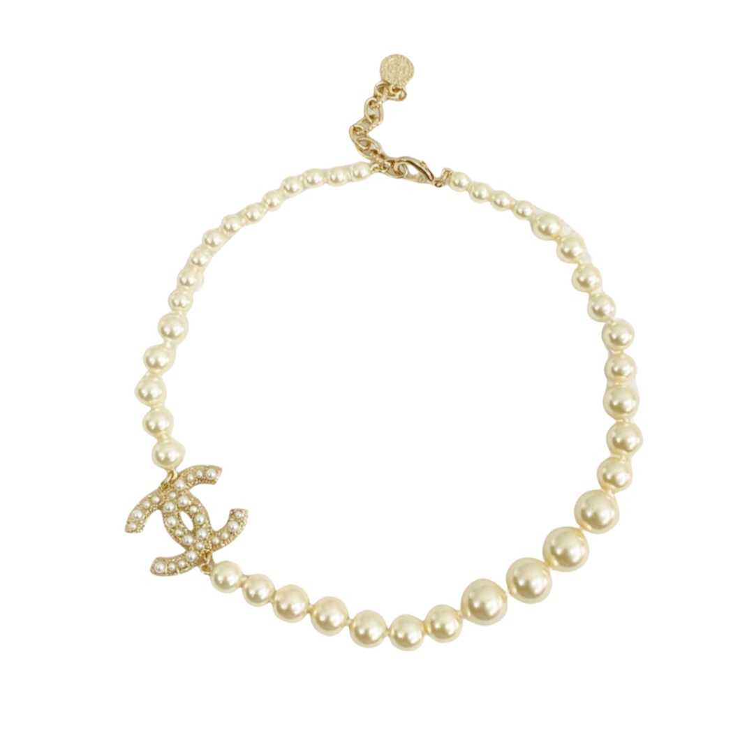 CCN081 100th anniversary pearl choker necklace - ccjewelryacc