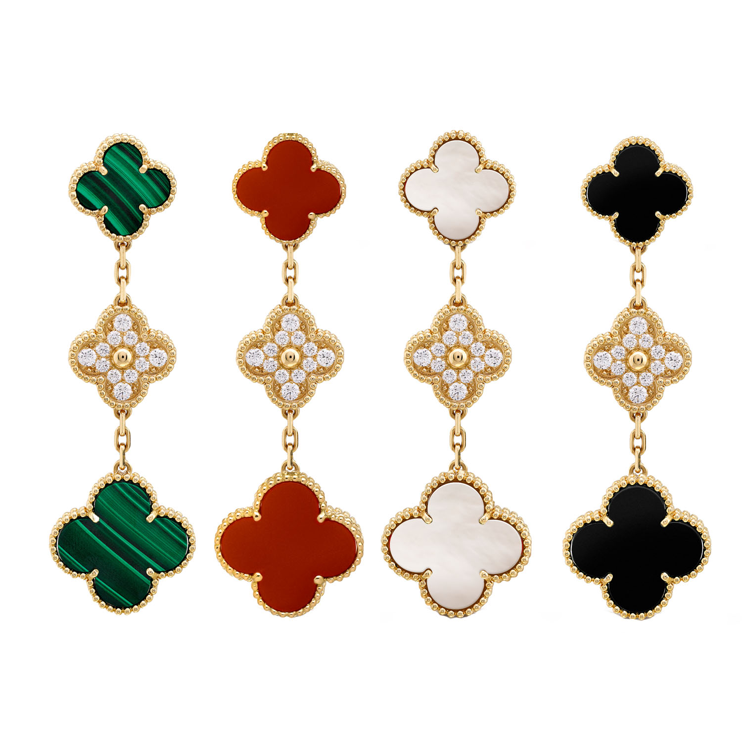 VCE015 VCA 3 motif magic alhambra earring clip - ccfashionjewelry
