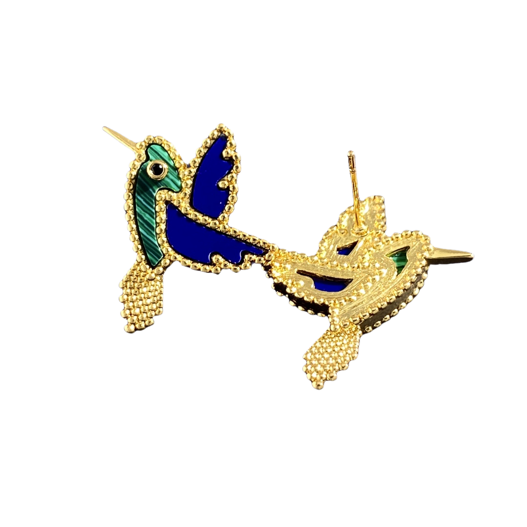 VCE004 VCA Owl hummingbird tortoise animal series stud earrings - ccjewelryacc