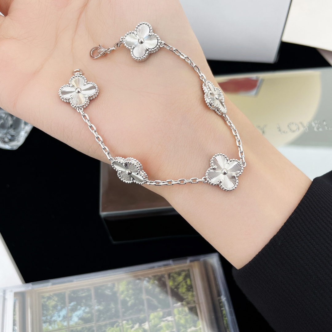 VCS023 Vintage Alhambra bracelet 5 motifs - ccjewelryacc