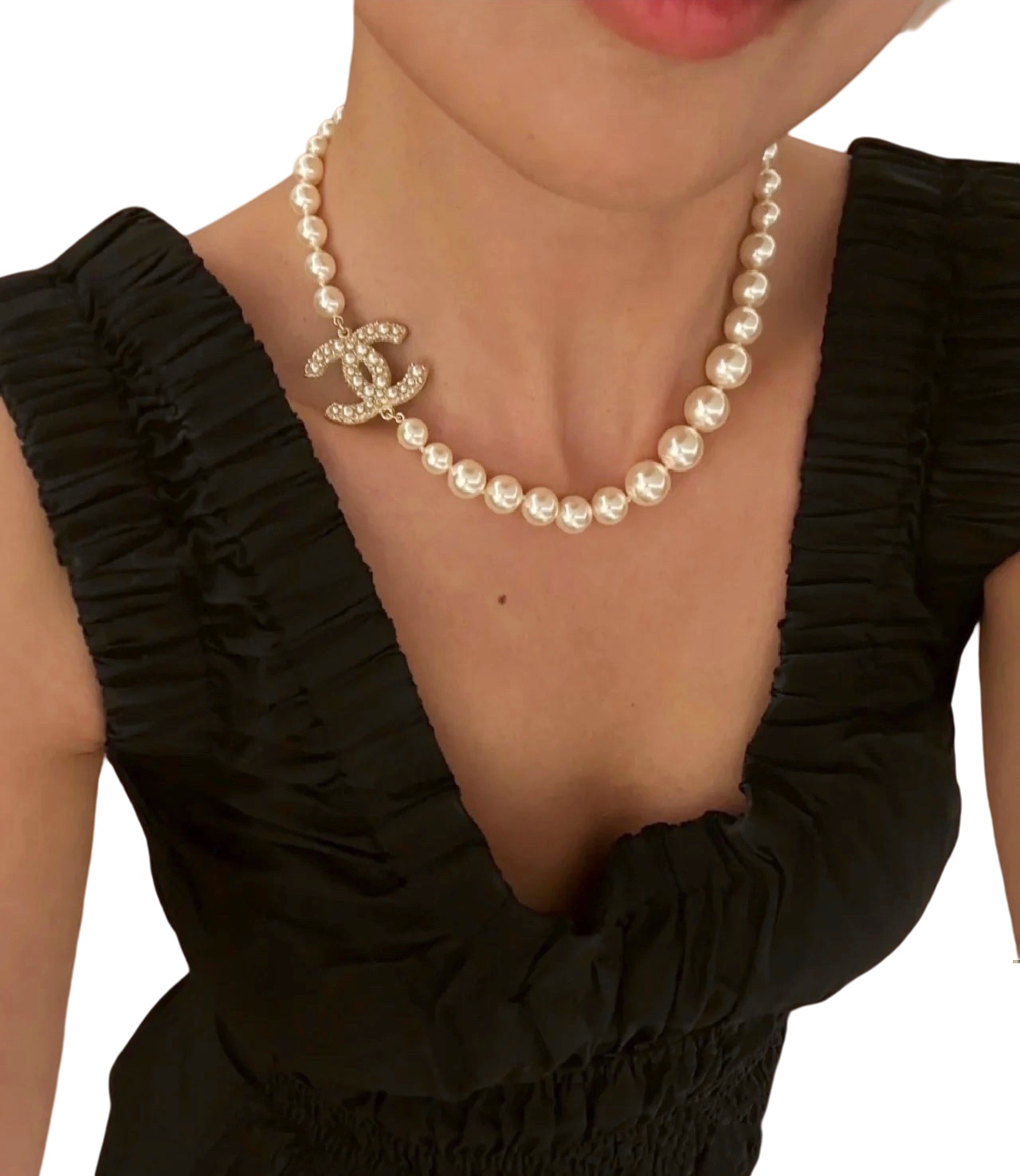 CCN081 100th anniversary pearl choker necklace - ccjewelryacc