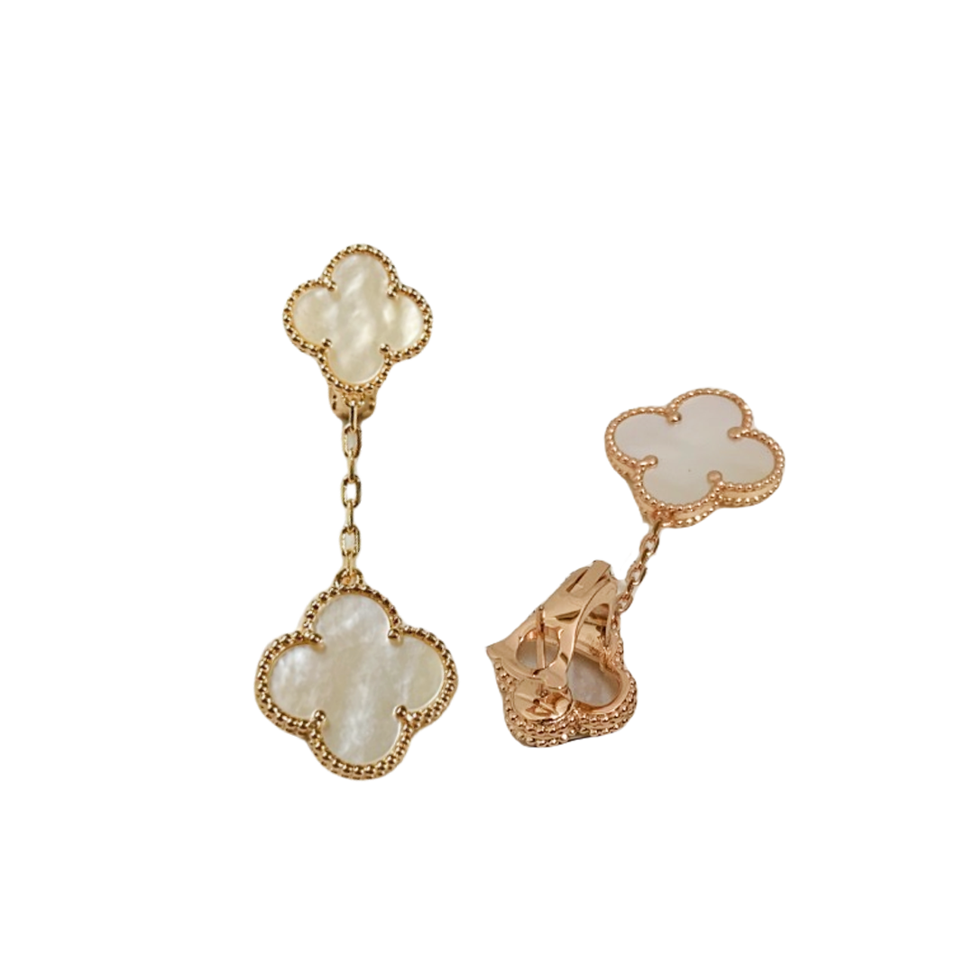 VCE033 VCA 2 Motifs Magic Alhambra earrings clip - ccjewelryacc