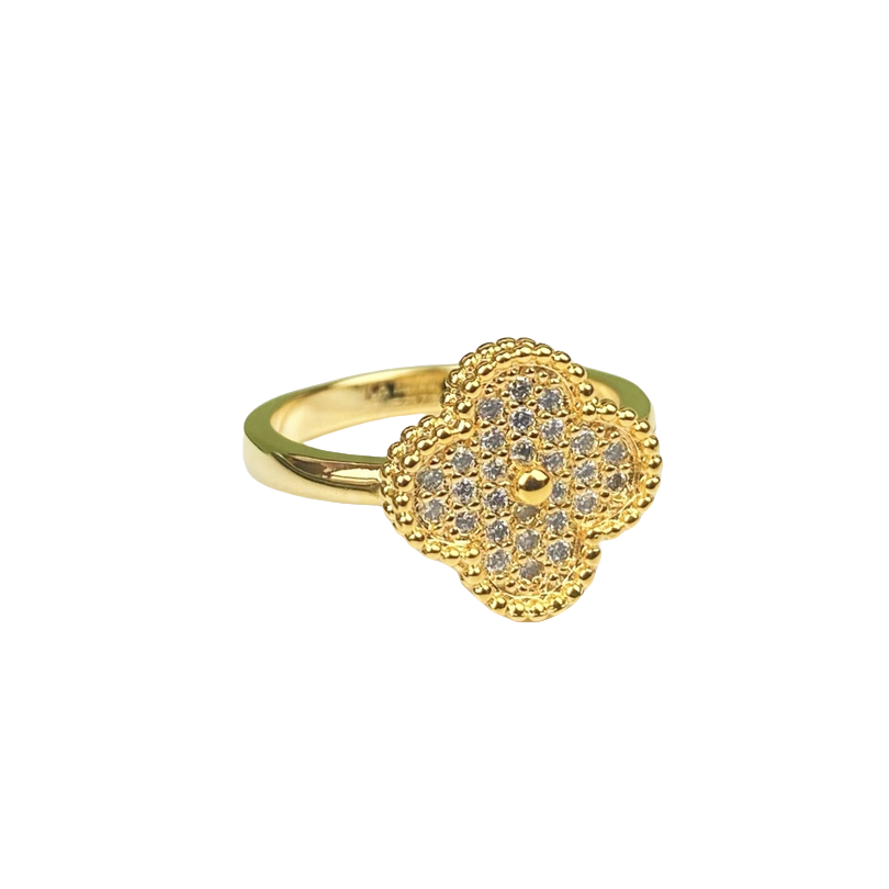 VCR011 VCA Magic Alhambra ring with diamond - ccjewelryacc