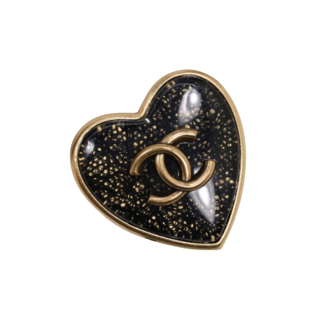 BCB203 Vintage acrylic heart shape brooch pin - ccjewelryacc