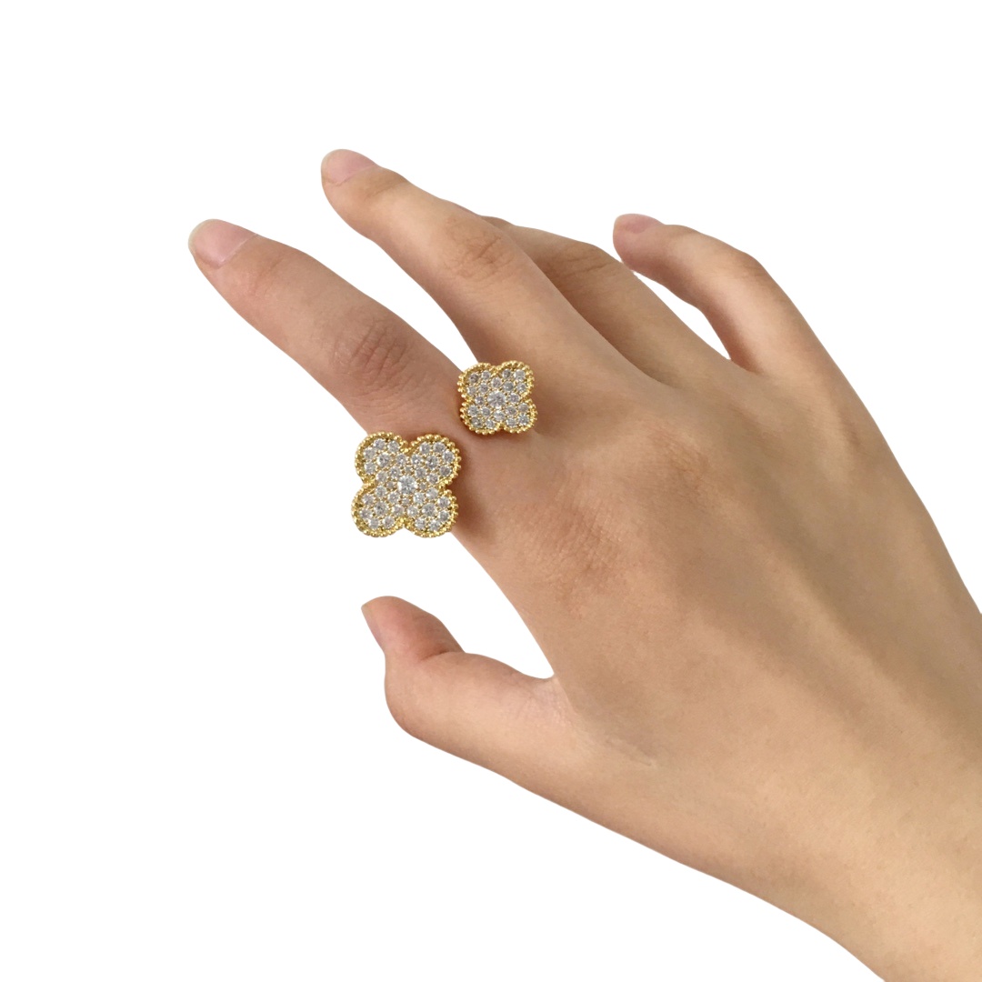 VCR007 VCA Diamond Magic Alhambra Between the Finger ring - ccjewelryacc