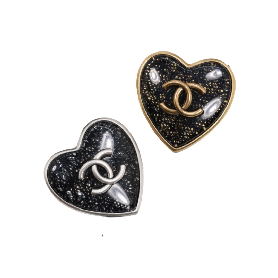 BCB203 Vintage acrylic heart shape brooch pin - ccjewelryacc