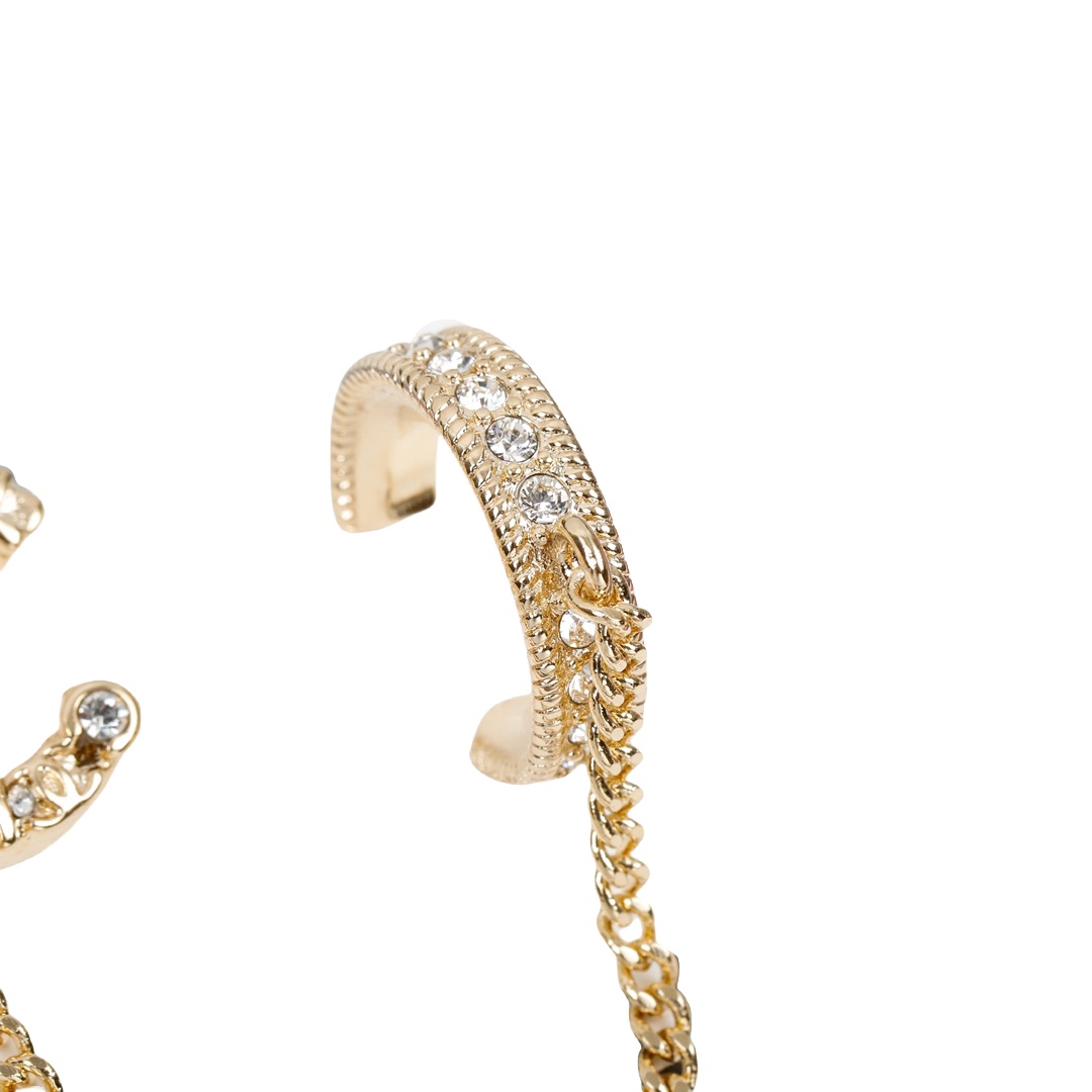 CCE517 Metal Embossed letter single pcs cuff earring and stud earring - ccjewelryacc