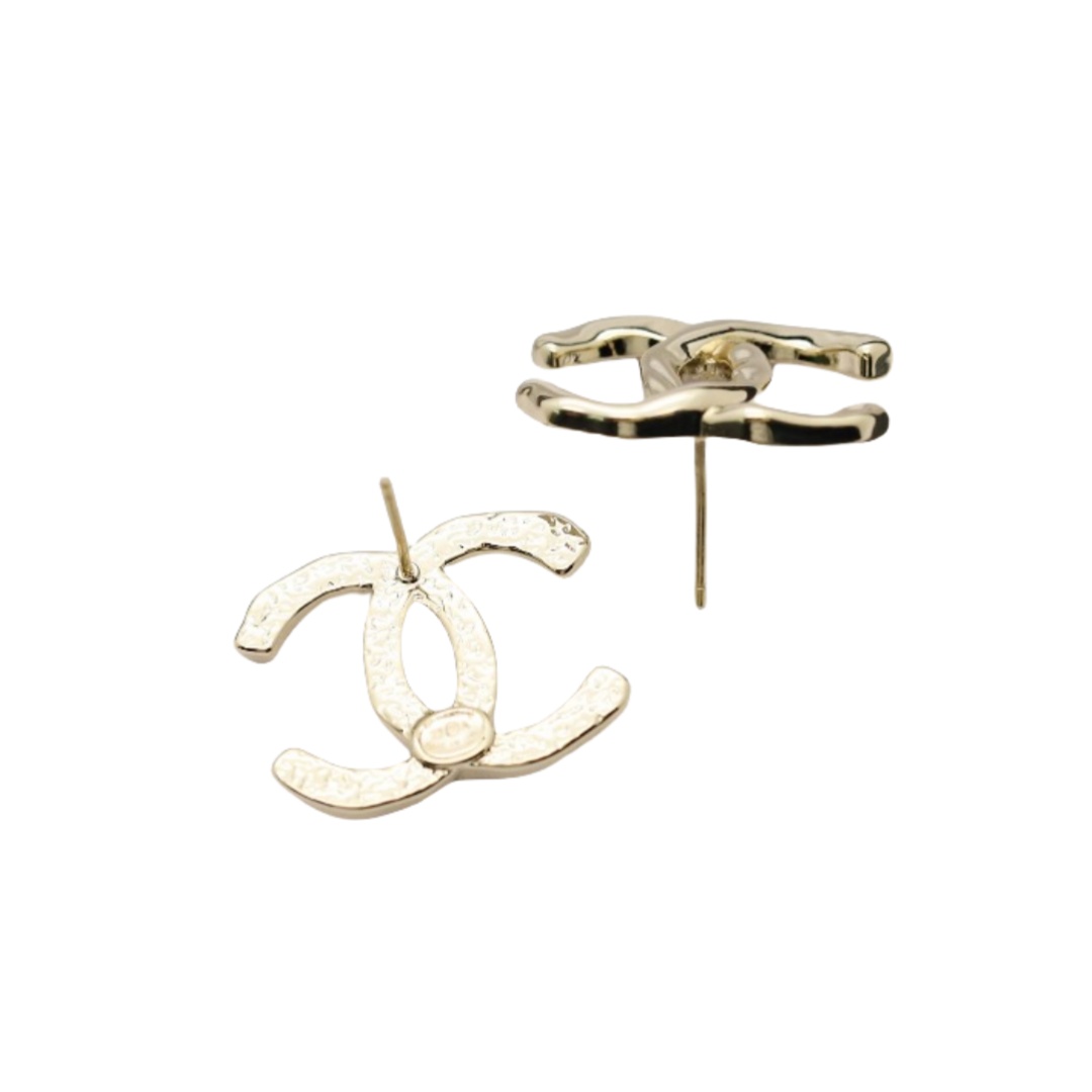 CCE381 Irregular double C stud earrings - ccjewelryacc