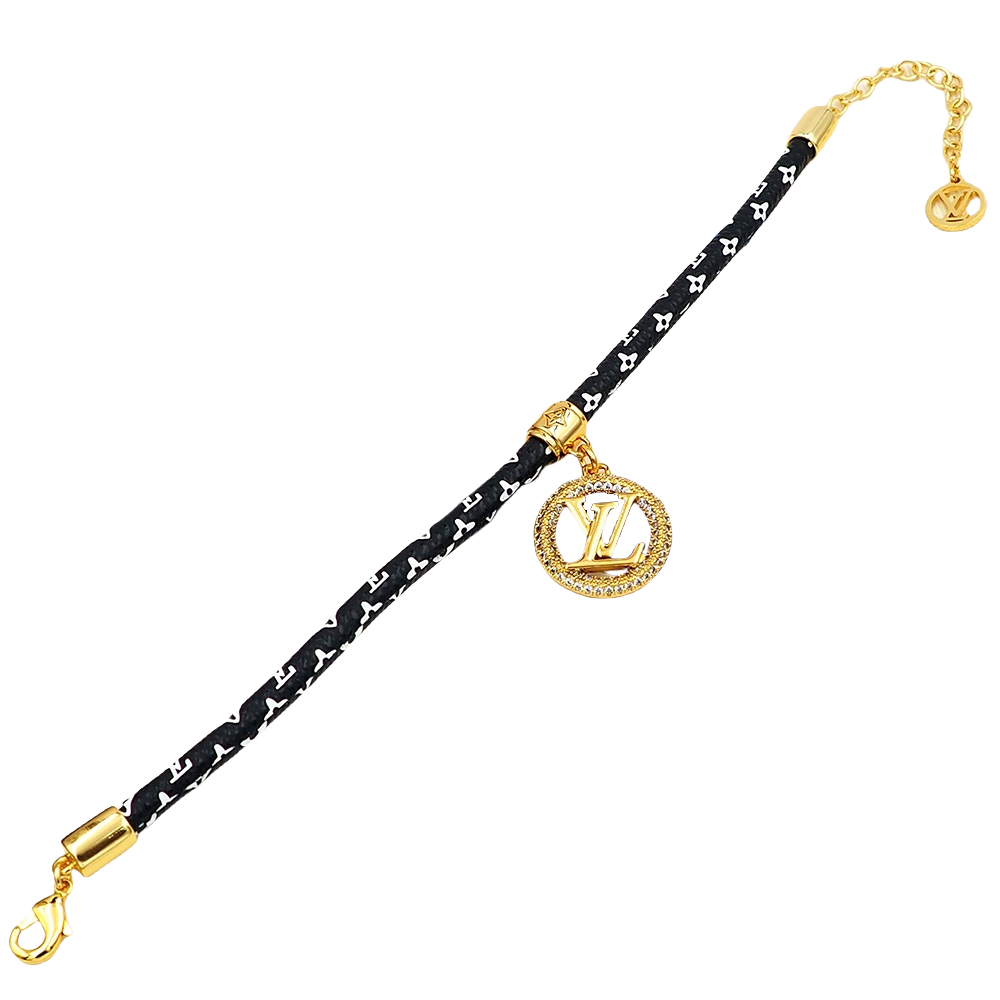 LVS058 gold metal and rope Animogram Bracelet for men women - ccjewelryacc