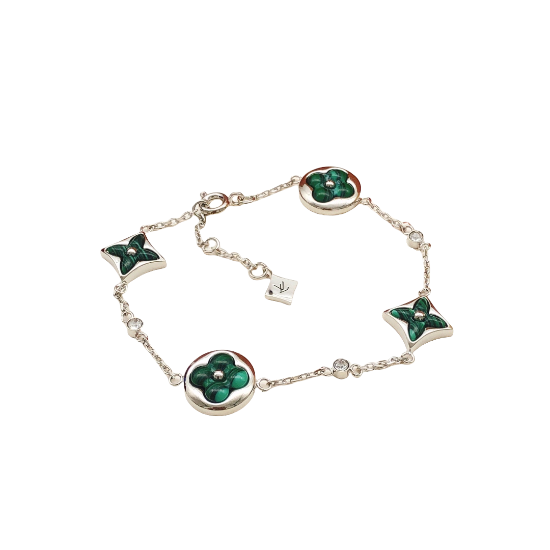 LVS053 Color Blossom BB 4 Motifs Bracelet Gold Mother-of-Pearl And Diamonds - ccjewelryacc