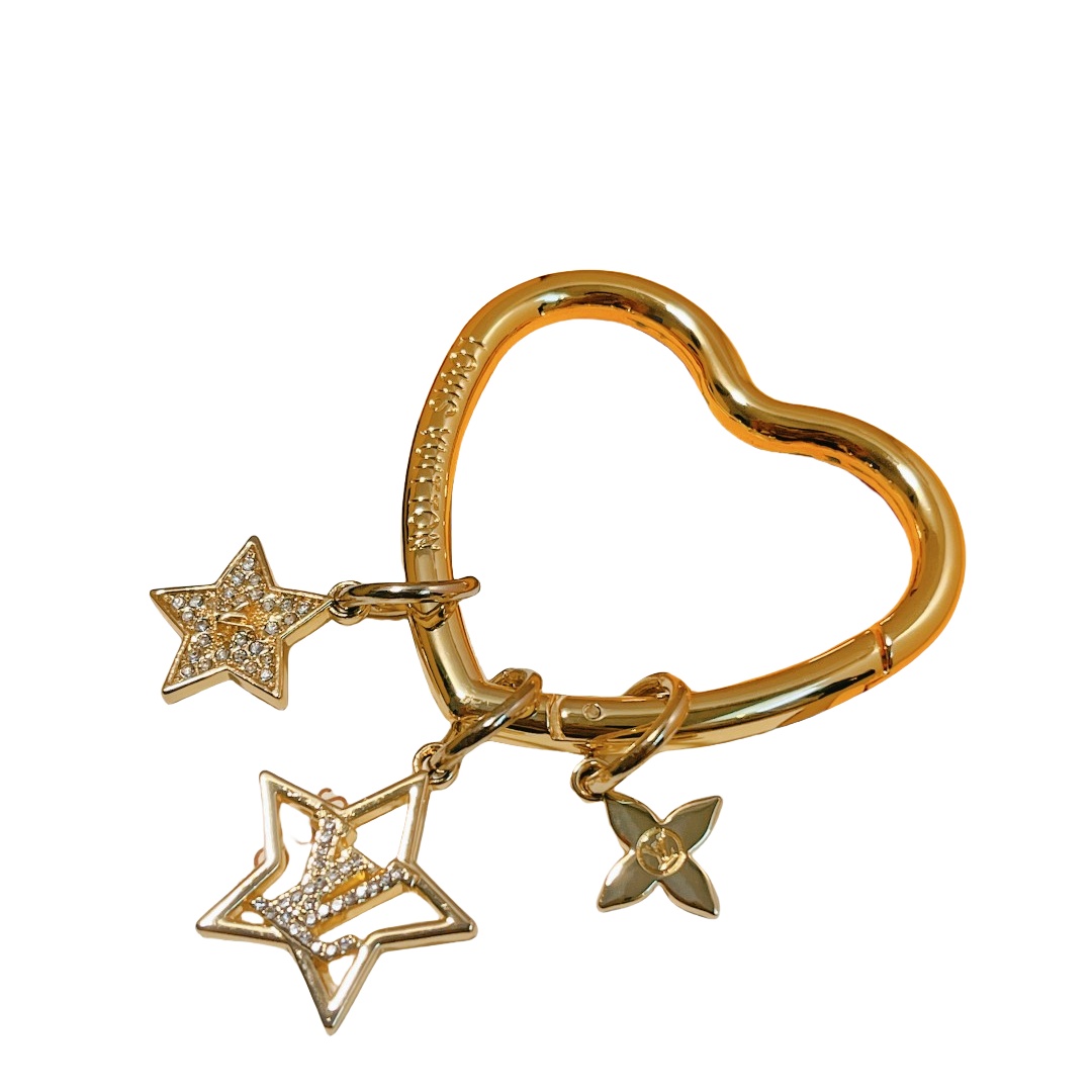 LVK106 M01358 LV Constellation Heart Stars charm keychan for bag accessories - ccjewelryacc