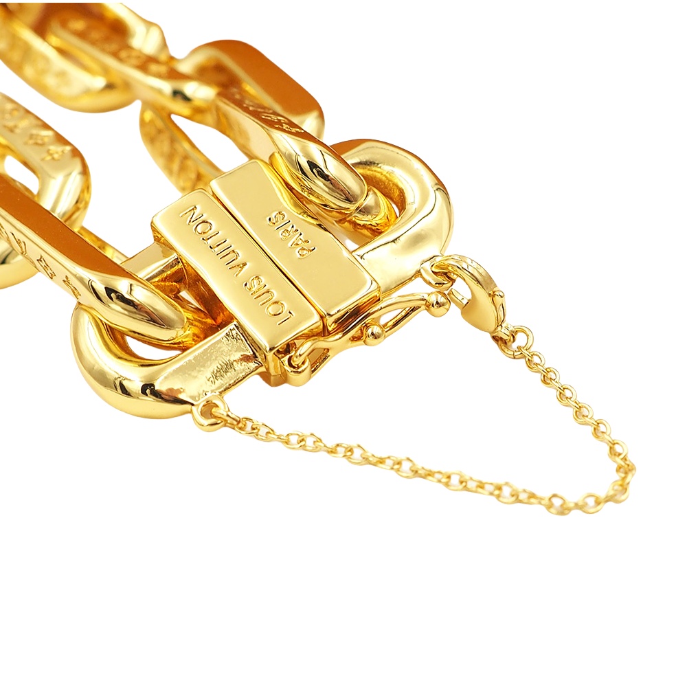 LVS072 MP3008 LV Edge MM Bracelet Gold for men women - ccjewelryacc