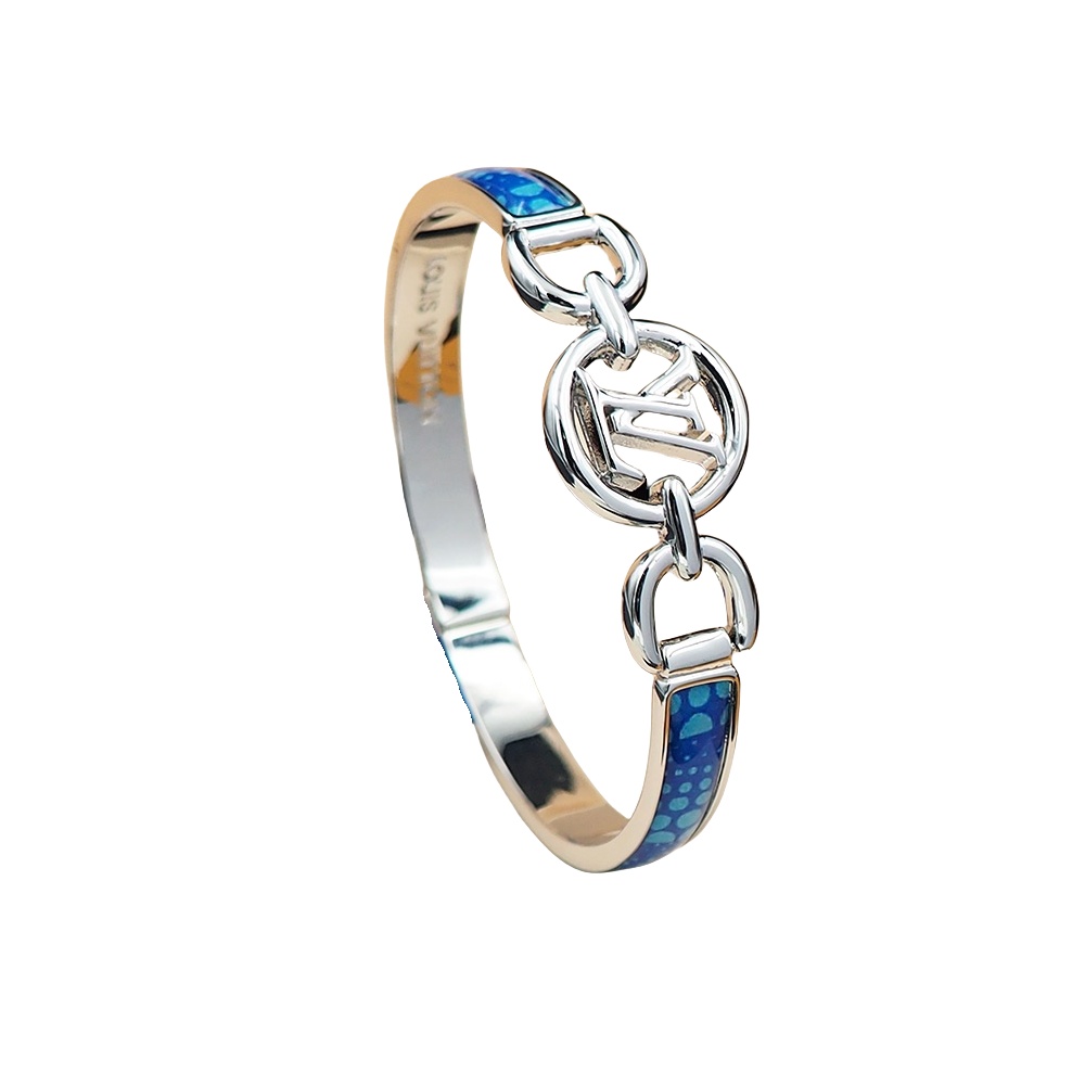 LVS074 LV x YK Hang it enamel bracelet For men women - ccjewelryacc