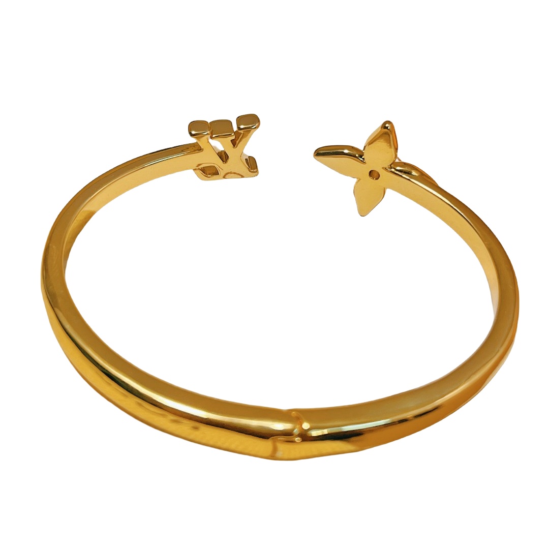 LVS066 Gold M1441S LV Louisette signature bracelet - ccjewelryacc