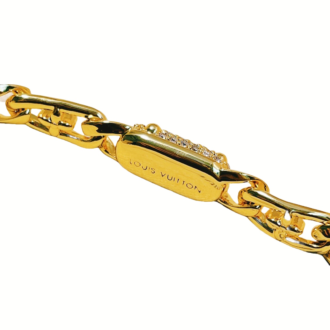 LVN017 Gold LV Constellation chain Necklace for men women - ccjewelryacc