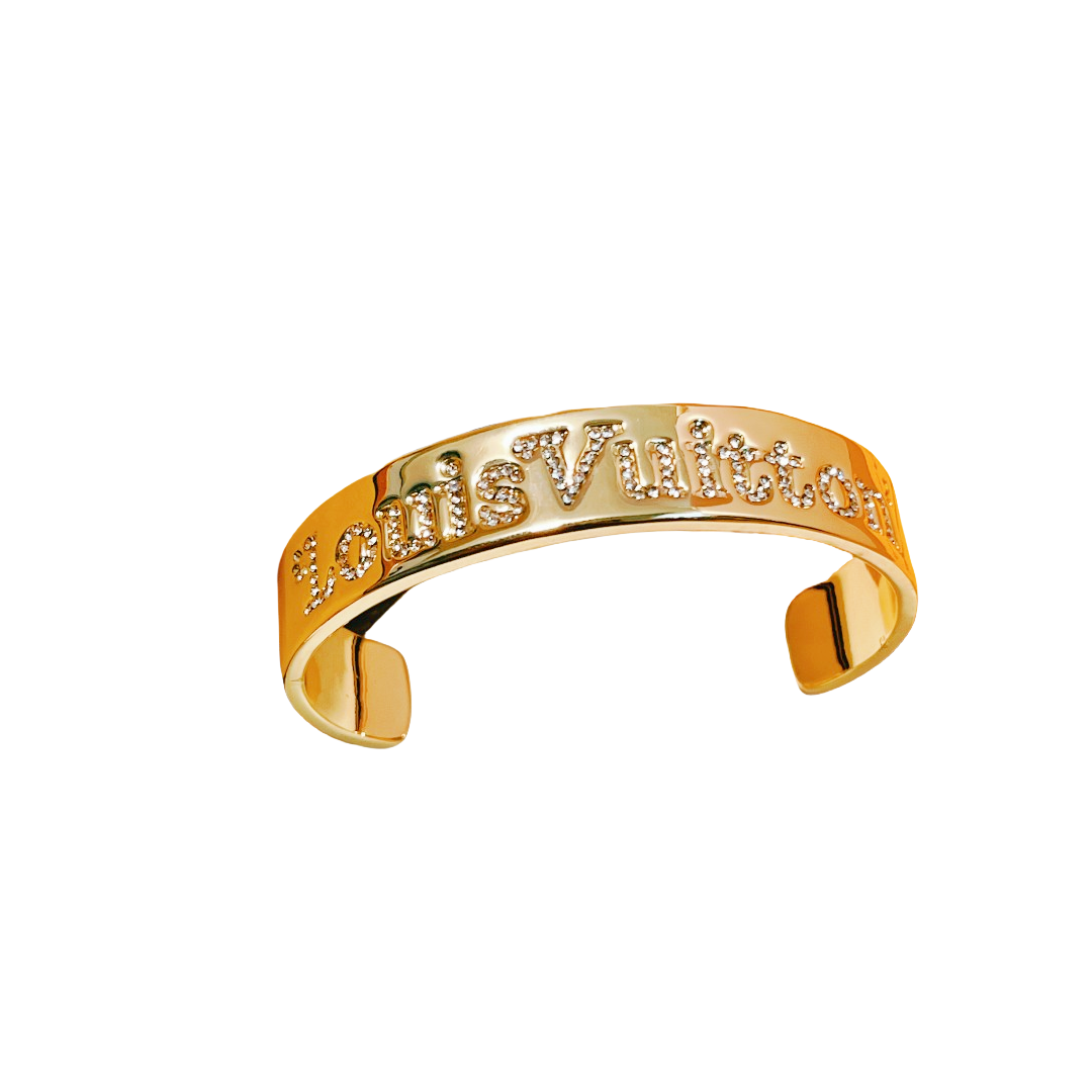 LVS067 Gold MP2693 Squared lv bracelet By Nigo for men women - ccfashionjewelry