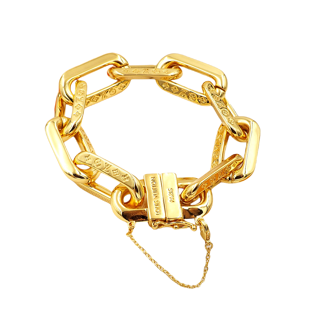 LVS072 MP3008 LV Edge MM Bracelet Gold for men women - ccjewelryacc