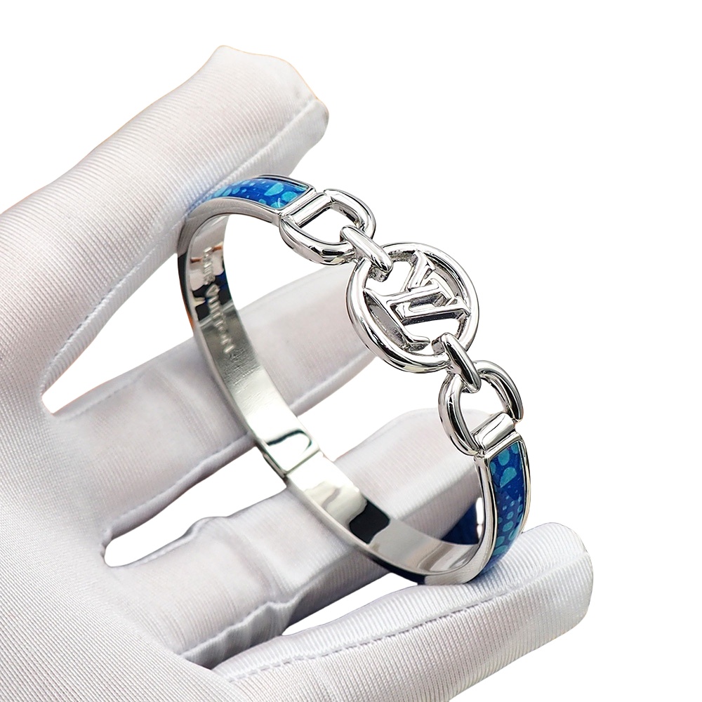LVS074 LV x YK Hang it enamel bracelet For men women - ccjewelryacc