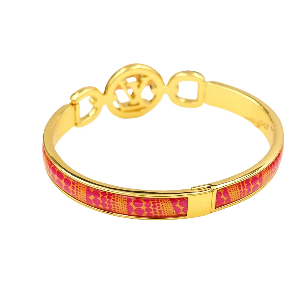 LVS074 LV x YK Hang it enamel bracelet For men women - ccjewelryacc