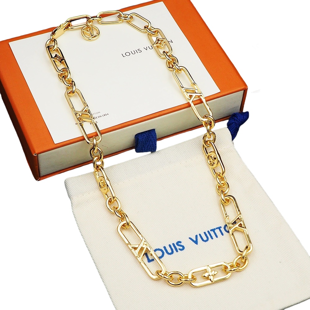 LVN113 M01123 MY LV Chian choker necklace for men women - ccjewelryacc