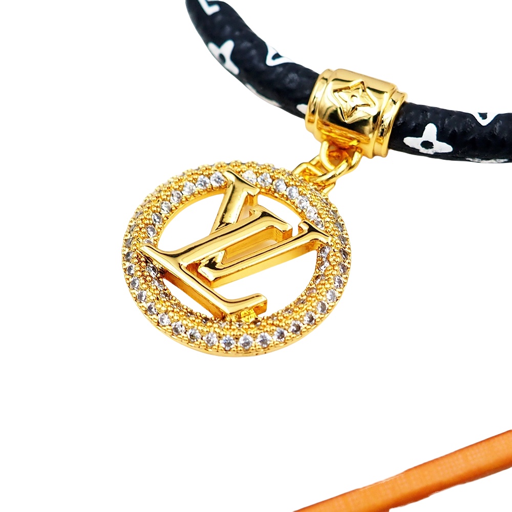 LVS058 gold metal and rope Animogram Bracelet for men women - ccjewelryacc