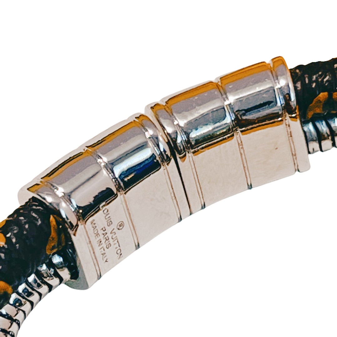 LVS068 M8580D Canvas rope and smake metal chain lv Monogram swirl bracelet for men women - ccjewelryacc