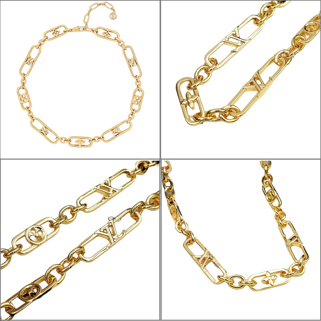 LVN113 M01123 MY LV Chian choker necklace for men women - ccjewelryacc