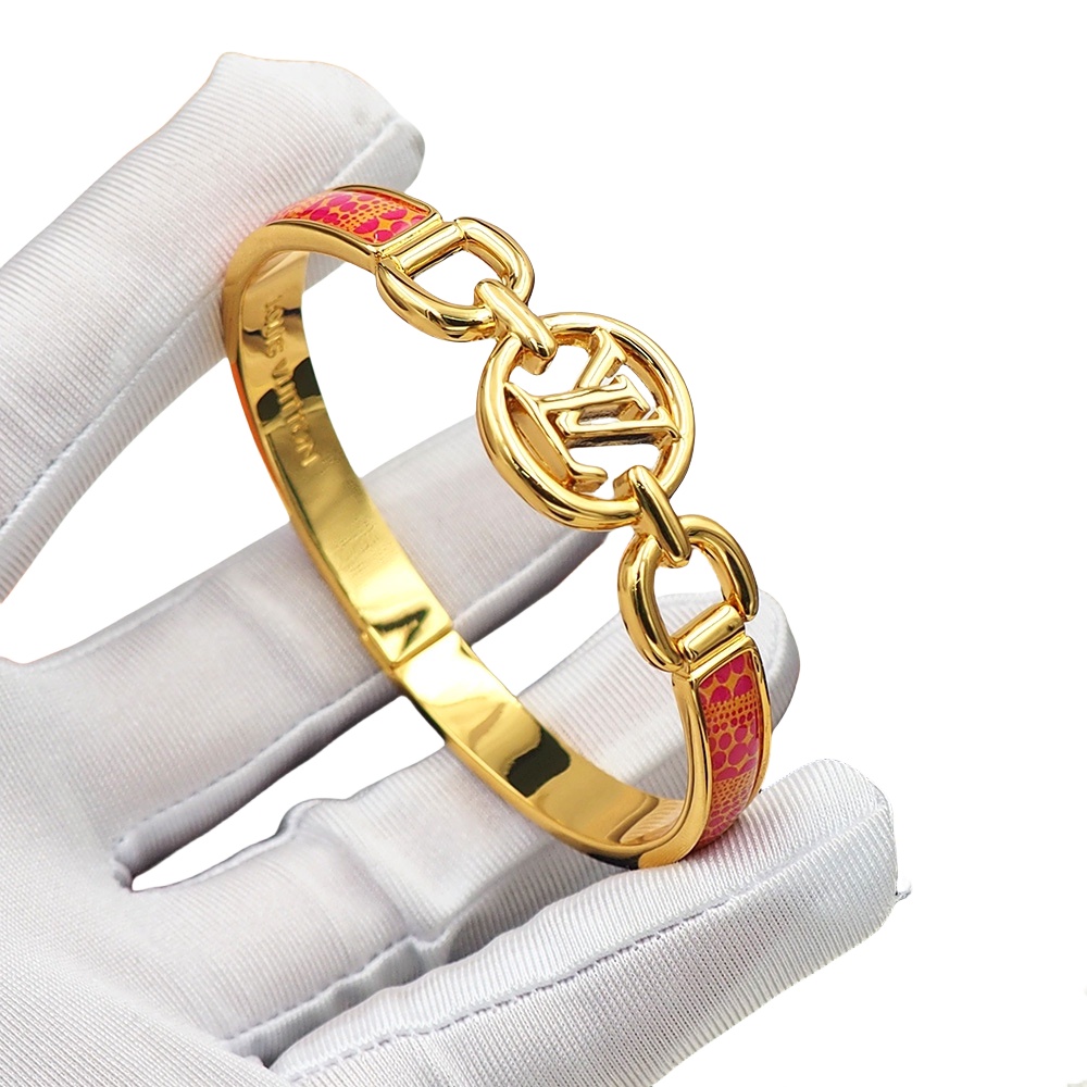 LVS074 LV x YK Hang it enamel bracelet For men women - ccjewelryacc