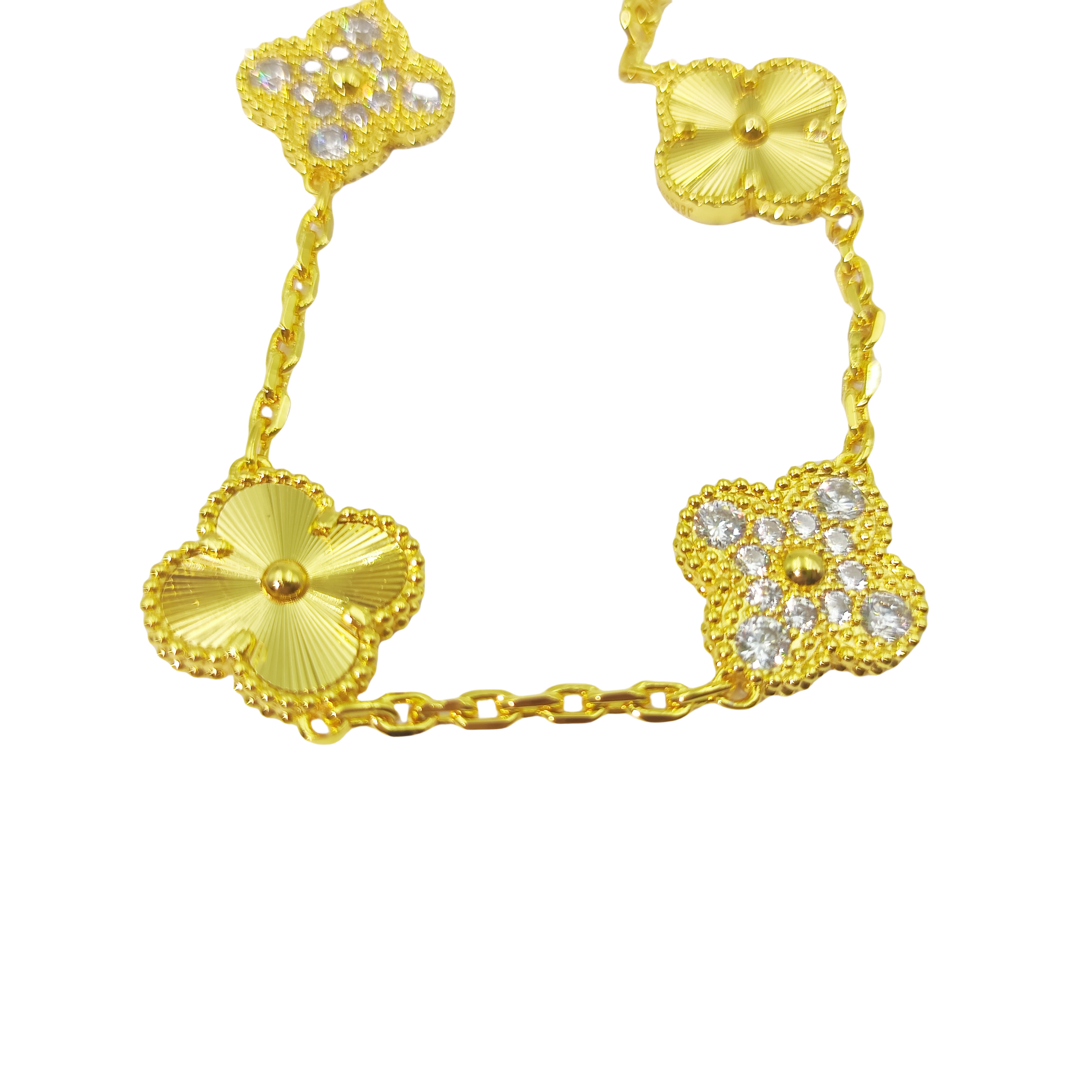 VCS034 VCA vintage alhambra diamond Bracelet 5 motifs - ccjewelryacc