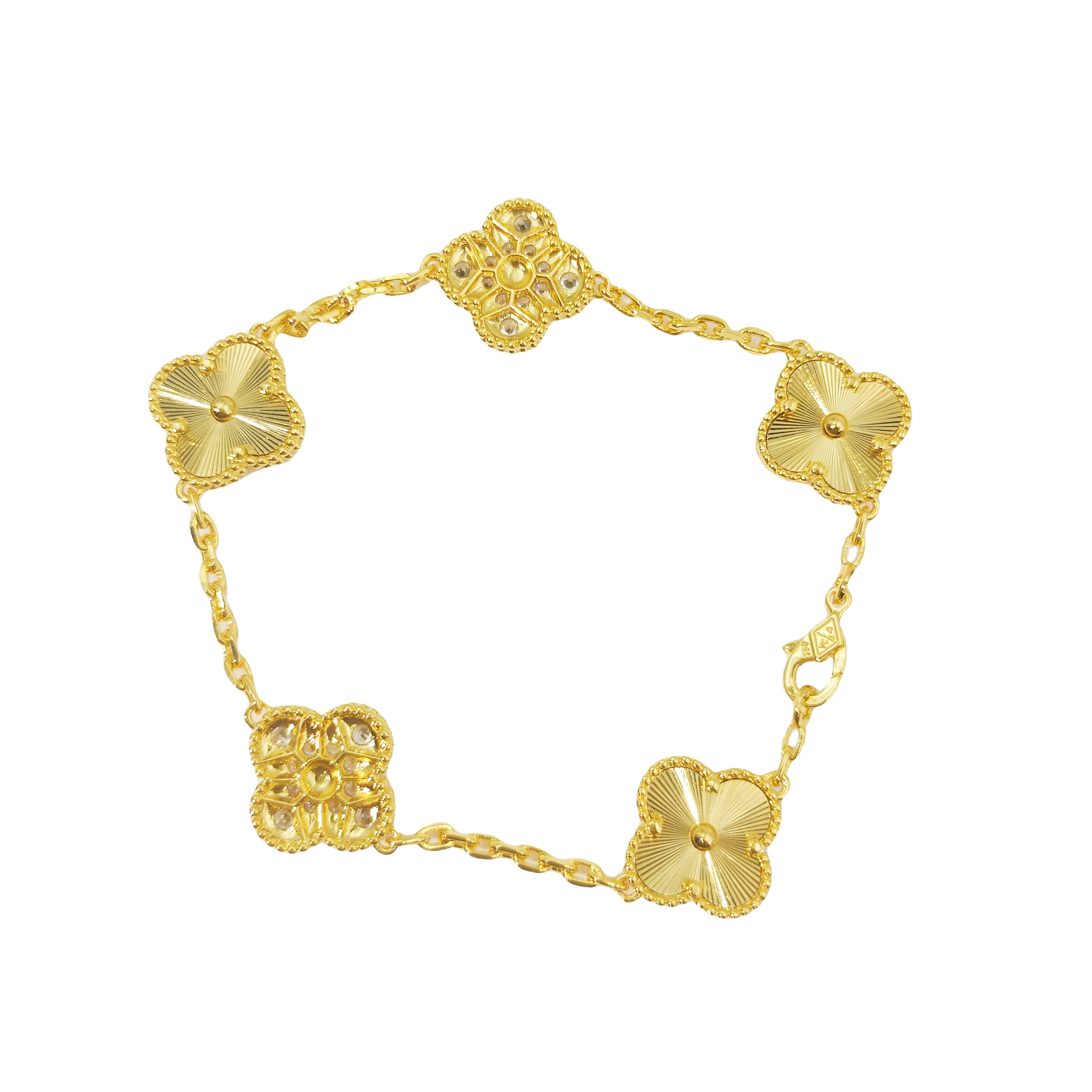 VCS034 VCA vintage alhambra diamond Bracelet 5 motifs - ccjewelryacc