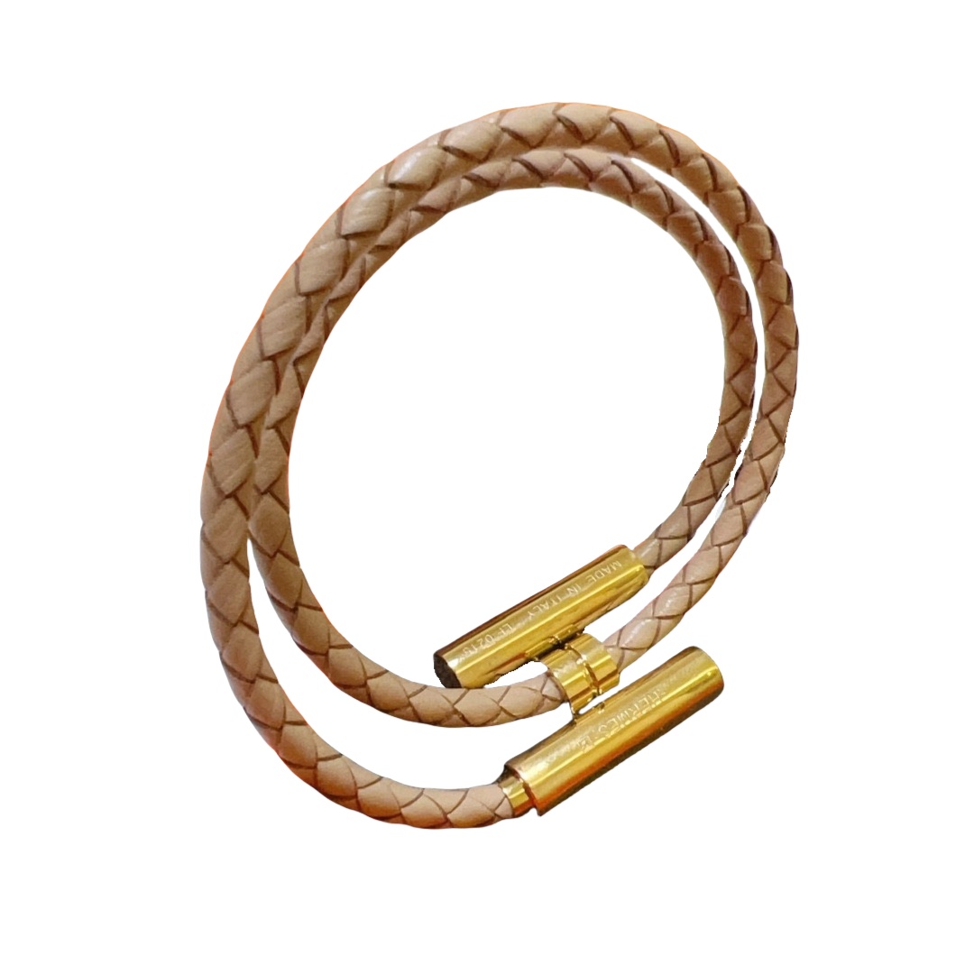 HMS022 Leather H buckle Armband Tournis Tresse bracelet for men - ccjewelryacc