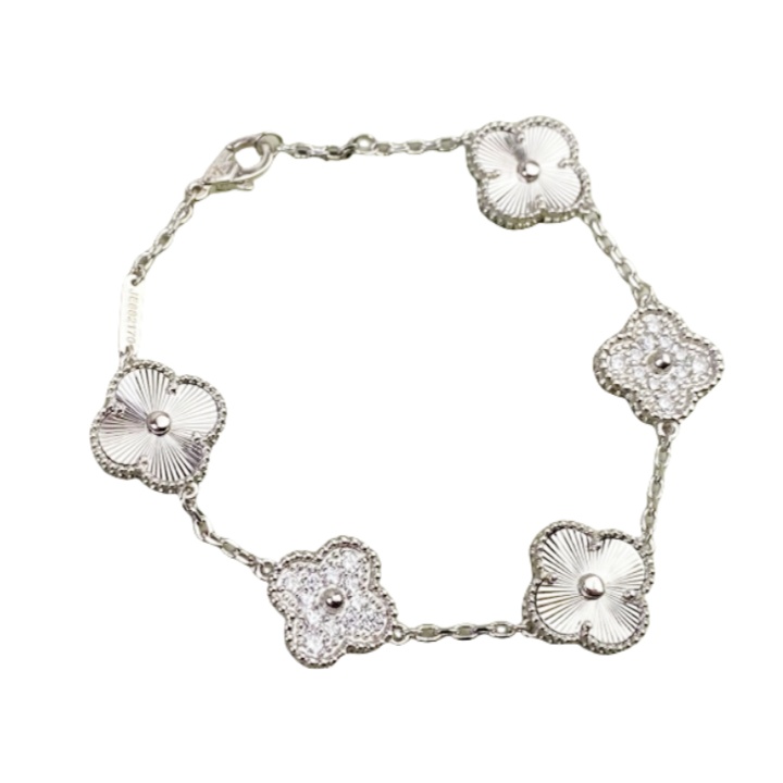VCS034 VCA vintage alhambra diamond Bracelet 5 motifs - ccjewelryacc