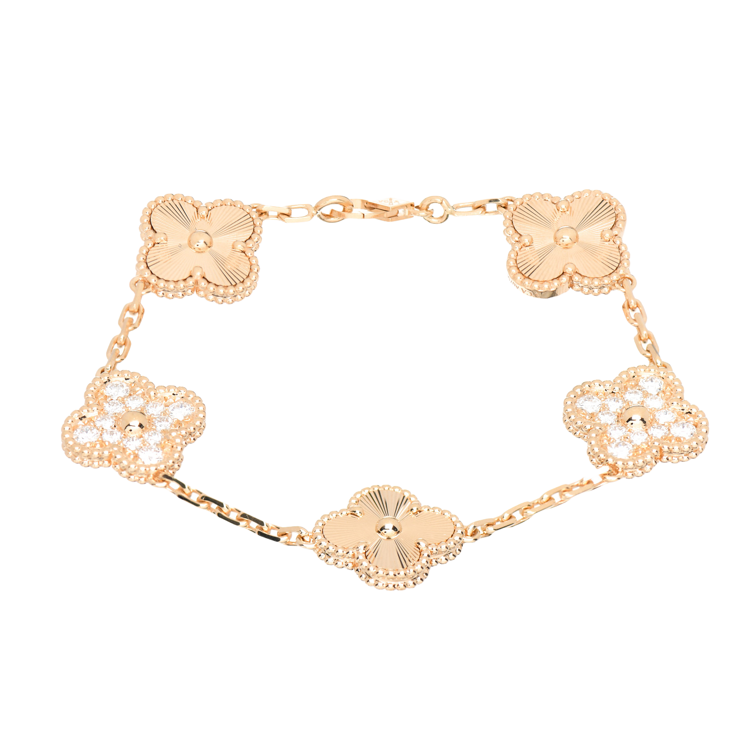 VCS034 VCA vintage alhambra diamond Bracelet 5 motifs - ccjewelryacc