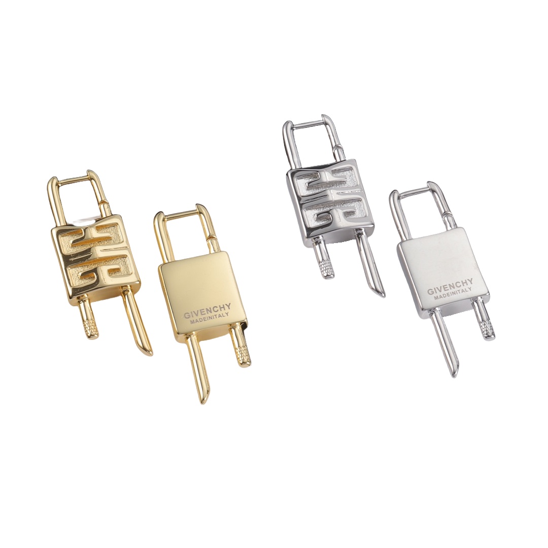GVE001 Lock earrings in metal - ccjewelryacc