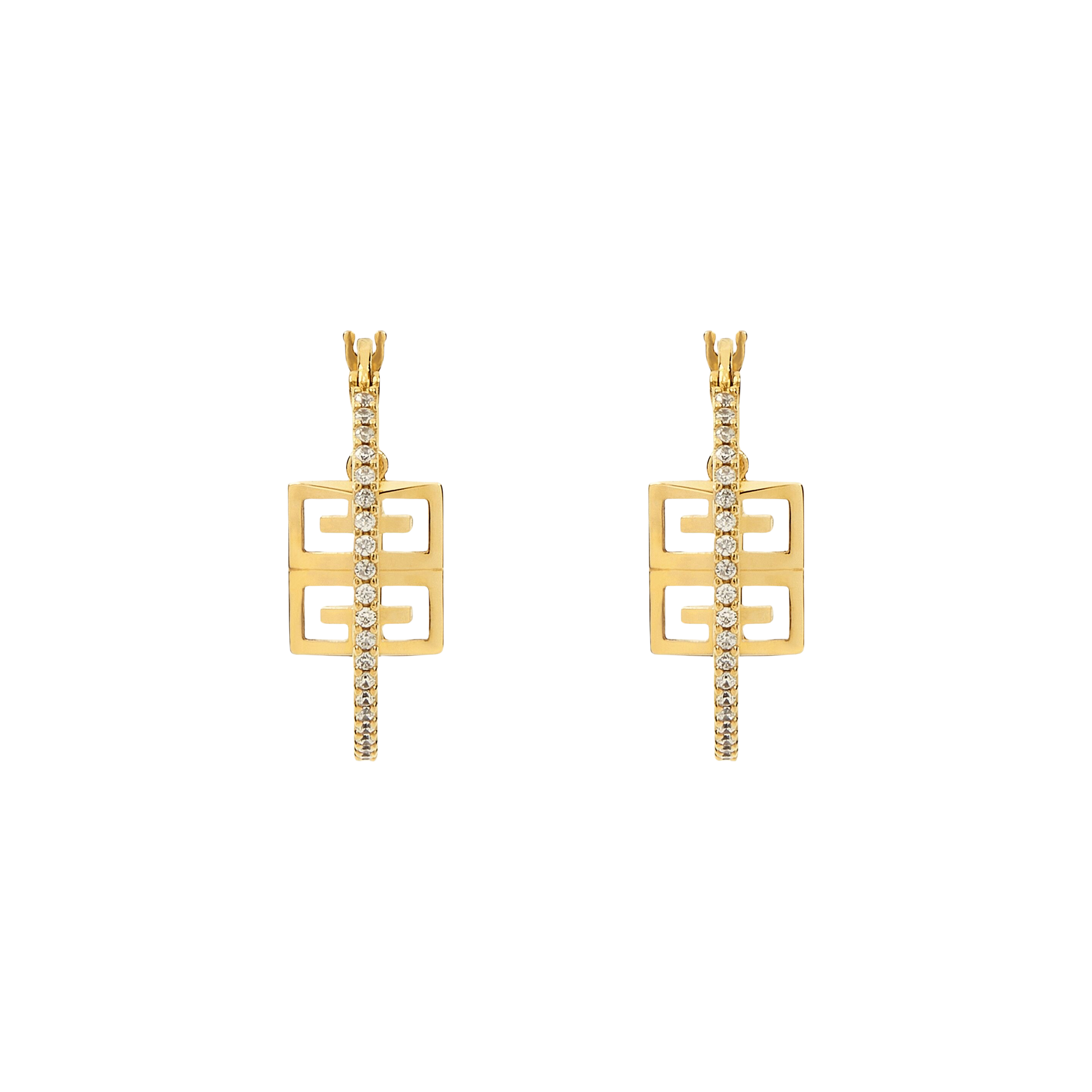 GVE003 4G hook earrings in metal with crystal - ccjewelryacc