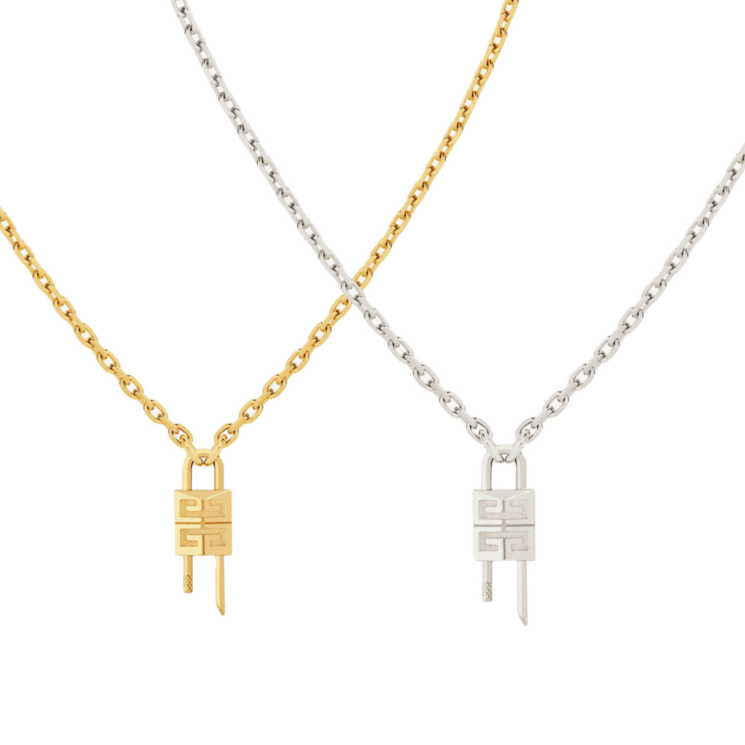 GVN001 Gold Mini Lock necklace in metal - ccjewelryacc