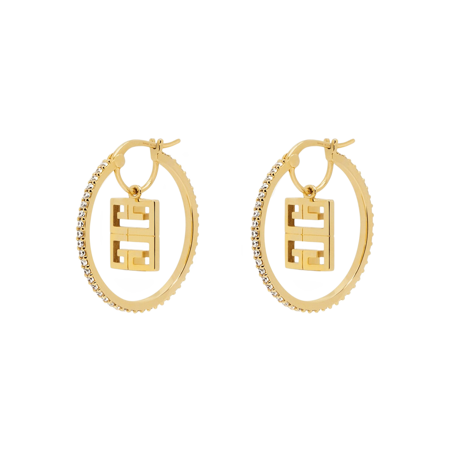 GVE003 4G hook earrings in metal with crystal - ccjewelryacc