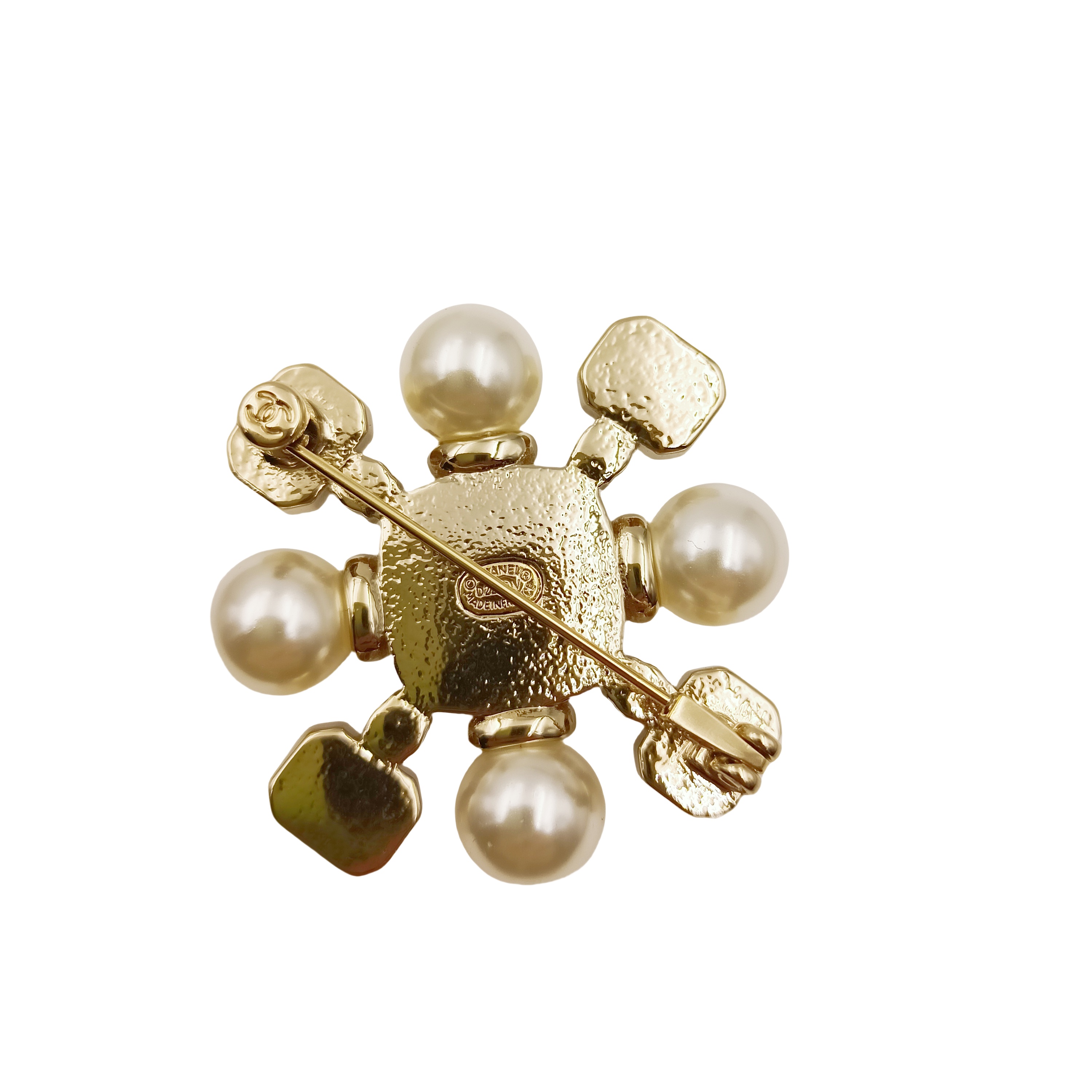 BCB431 22 Métiers d’art Collection Square crystal and Sky blue black gemstone cross cc brooch pin - ccjewelryacc