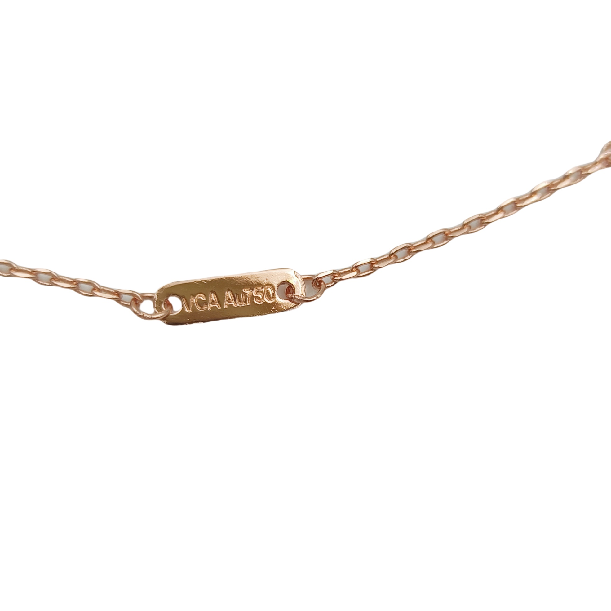 VCN049 Rose gold Vca alhambra necklace 4 motifs - ccjewelryacc