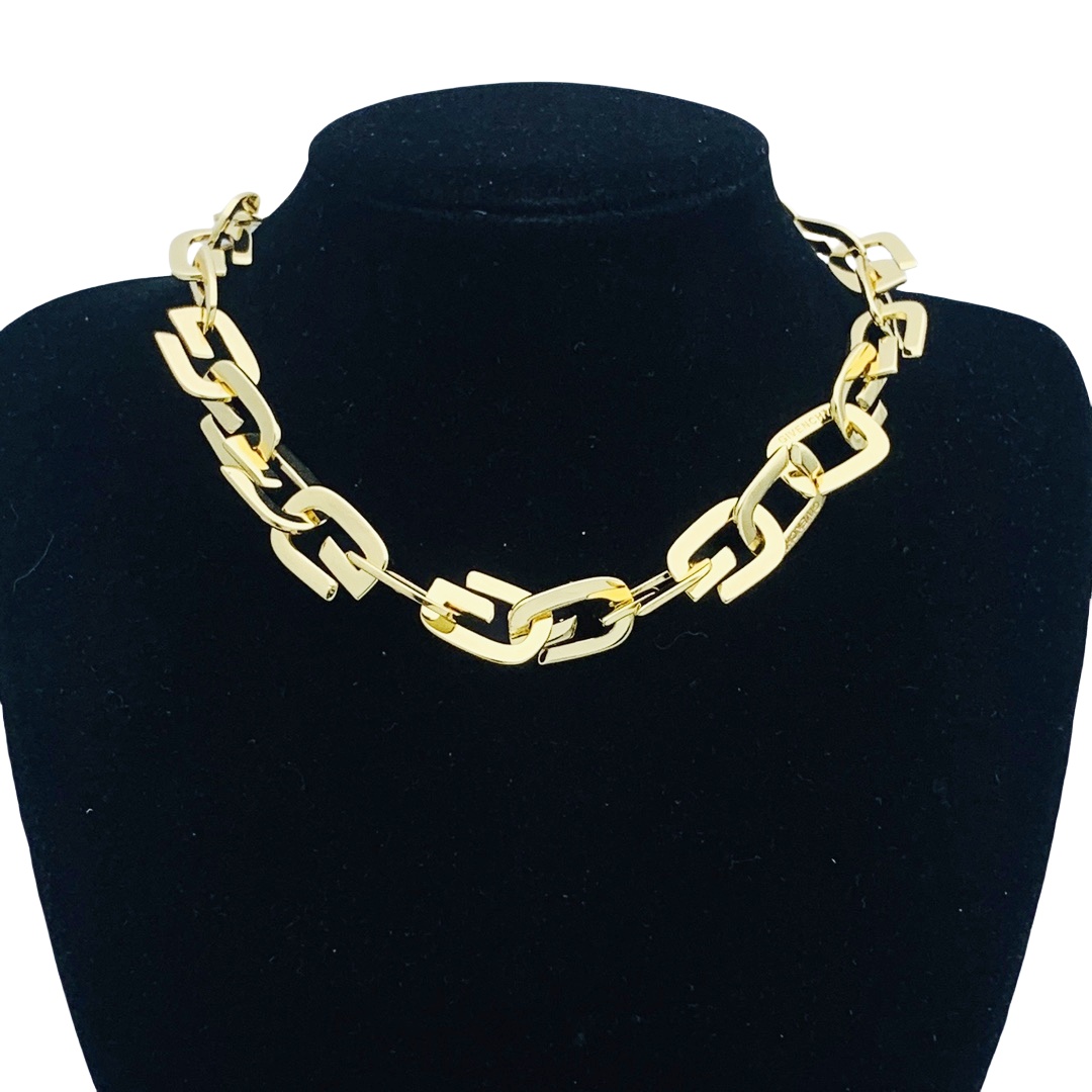 GVN007 Gold G Chain necklace in metal - ccjewelryacc